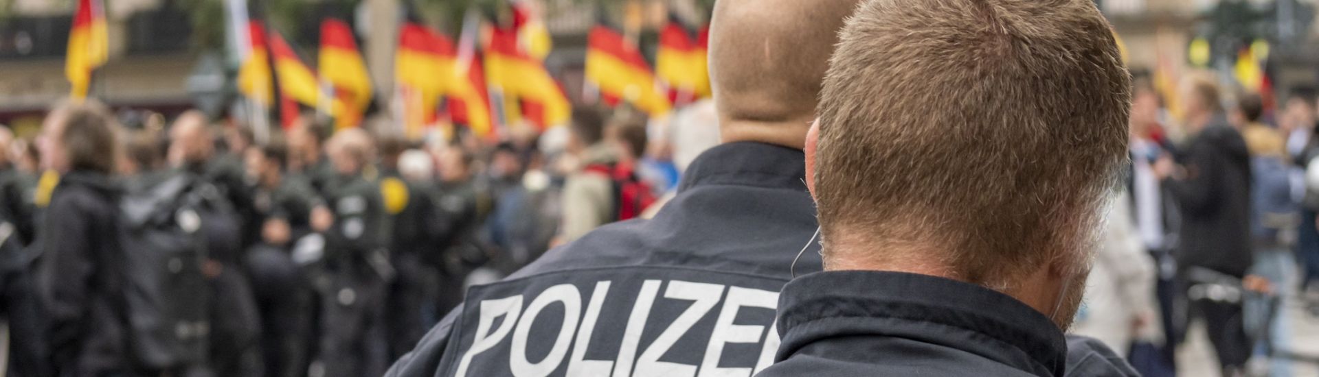 Panorama Polizeieinsatz in Deutschland bei einer Demo