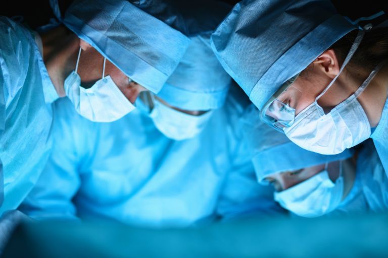 Young surgery team in the operating room