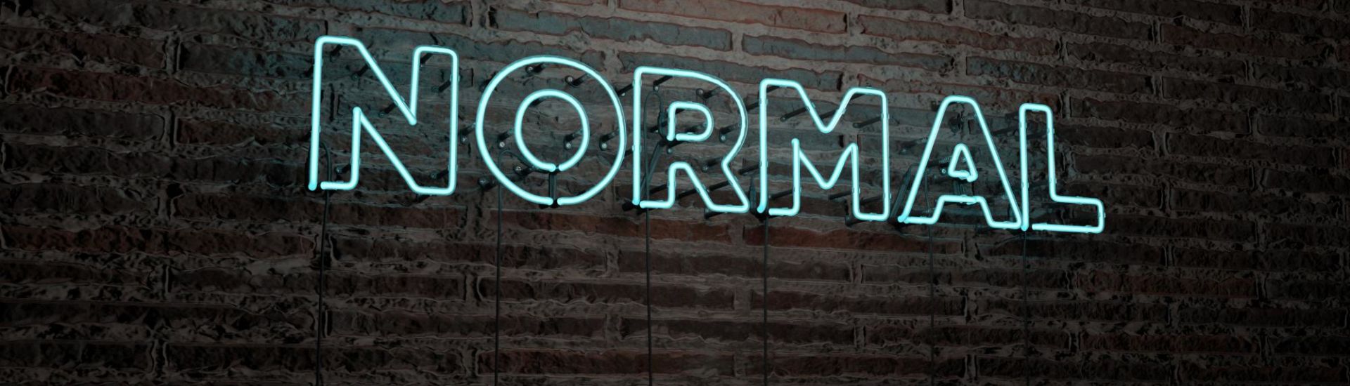 NORMAL -Realistic Neon Sign on Brick Wall background