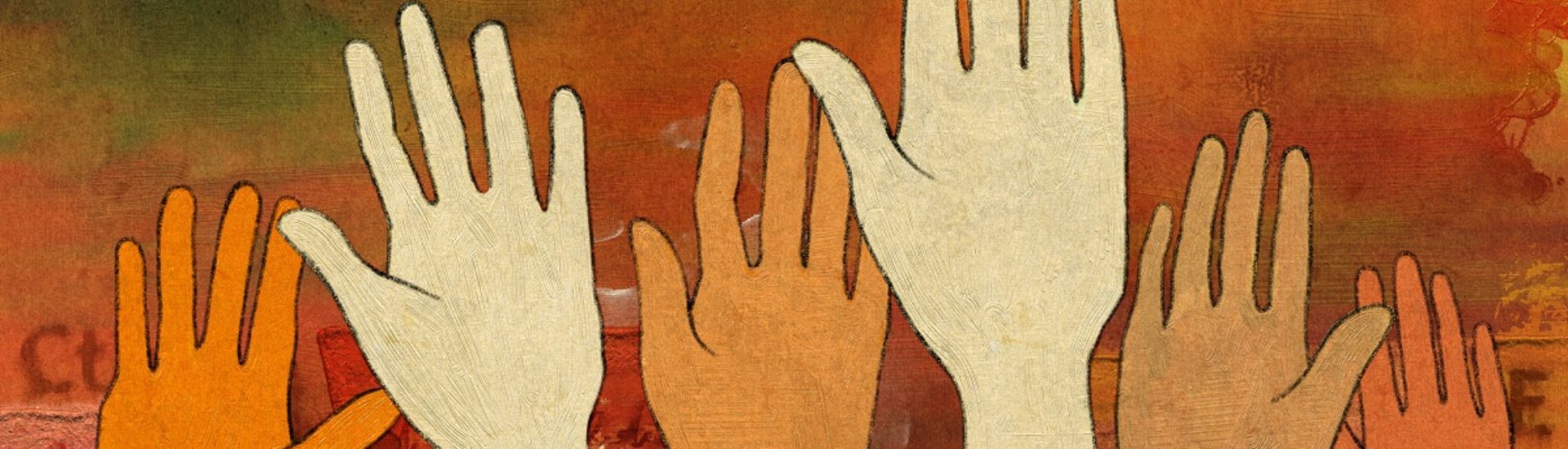 Raised hands