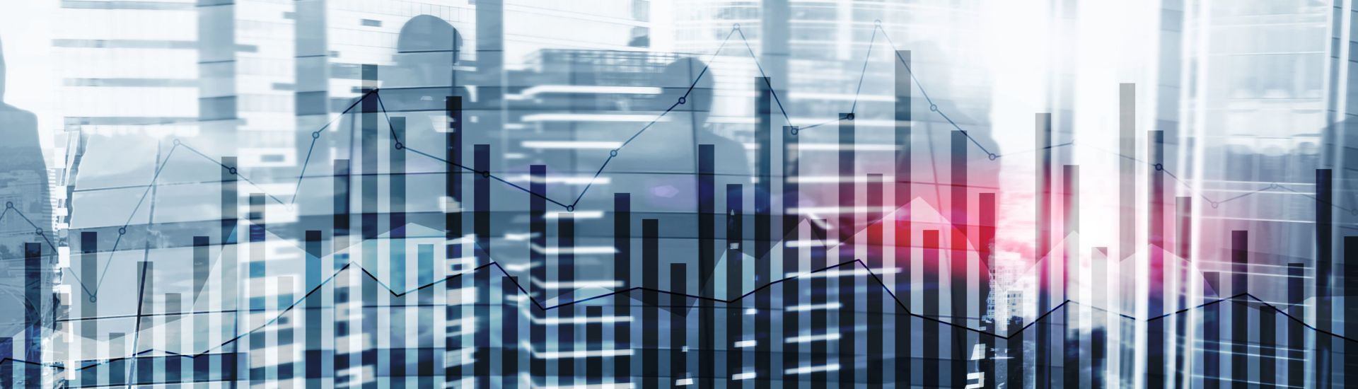 Concept of investing and analyzing a business. Abstract horizontal backgrounds