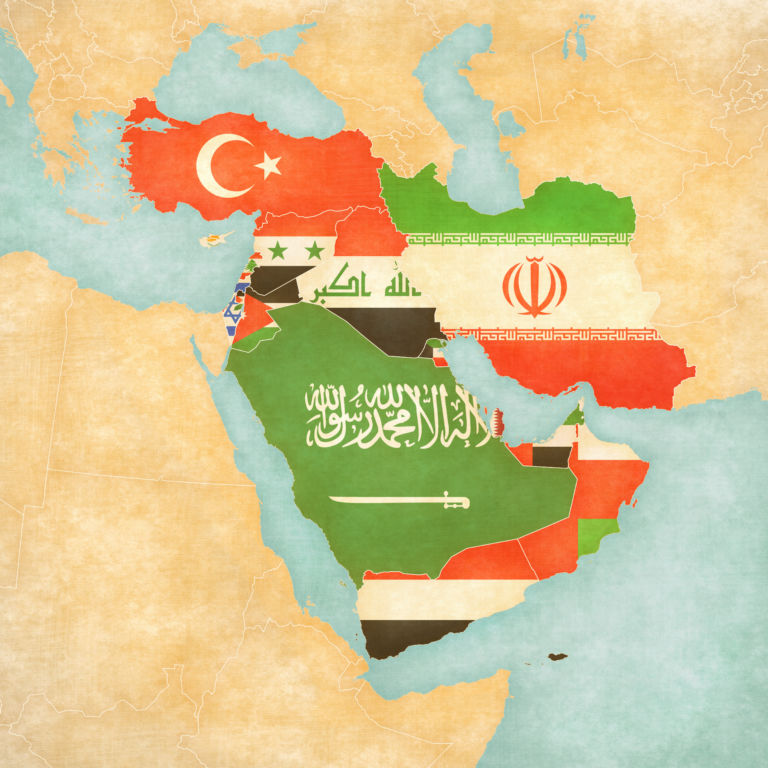 Map of Middle East – Asia – All Countries