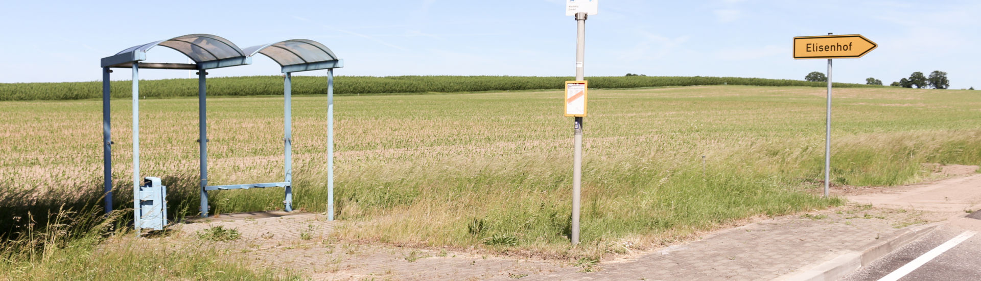 A bus stop in German countryside