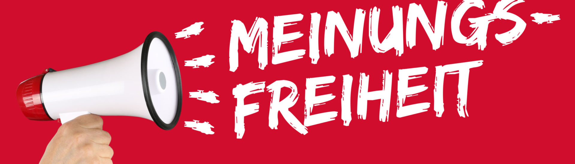 Meinungsfreiheit Redefreiheit Freiheit Unterdrückung Zensur aus Megafon