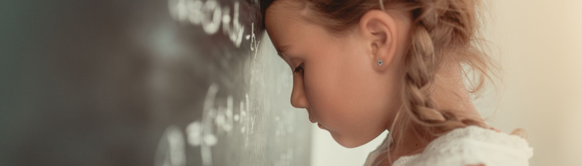 frustrated math school child