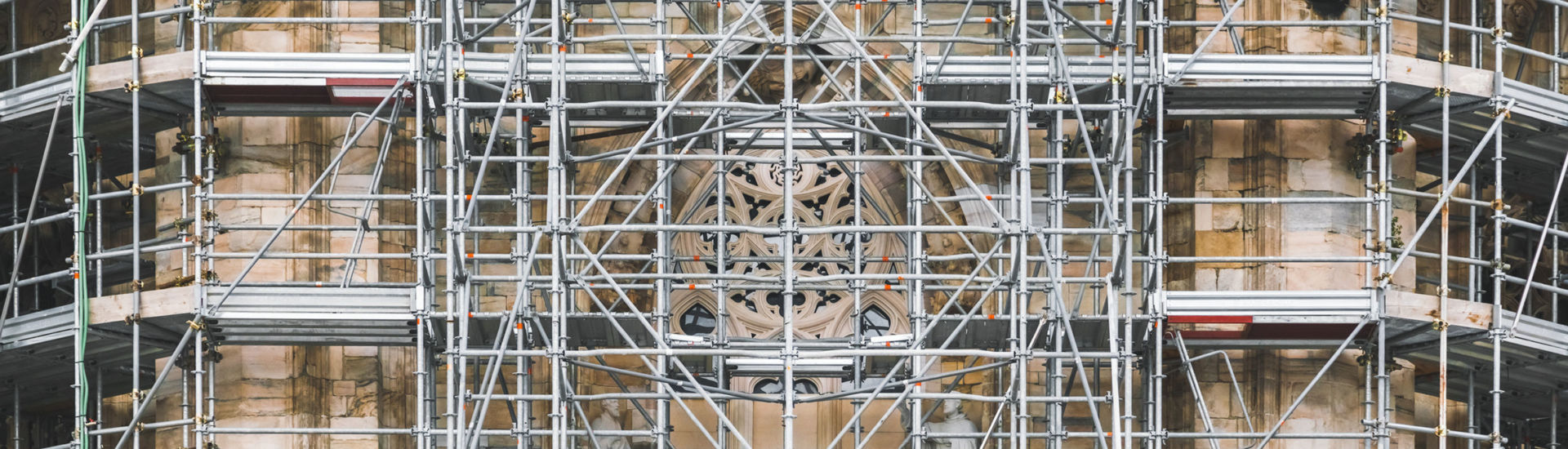 Detail of the Gothic church for restoration