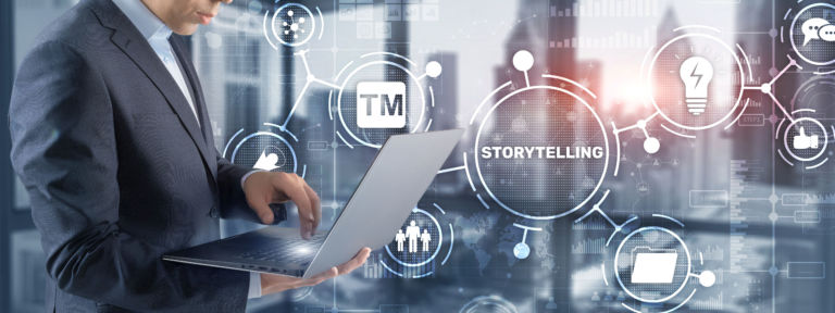 Storytelling. Story Telling Education and literature Business concept. Ability to tell stories