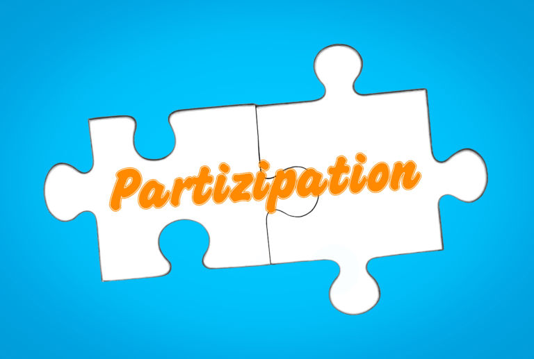 Partizipation auf Puzzleteile