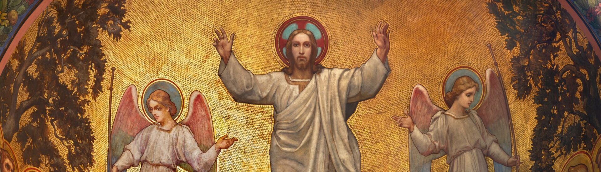 PRAGUE, CZECH REPUBLIC – OCTOBER 13, 2018: The fresco of Ascensi