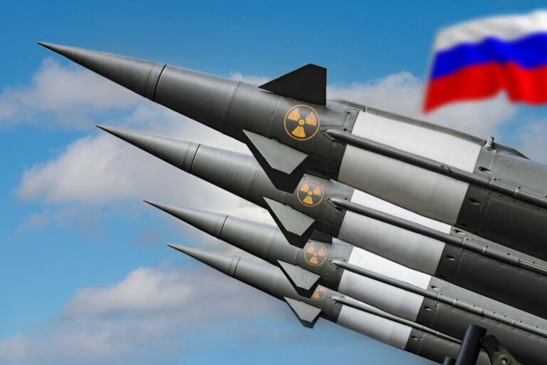 Russian missiles with warheads are ready to launch. missile defe
