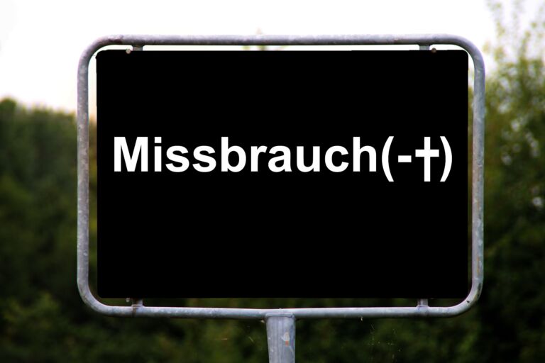 Ein Schild Missbrauch