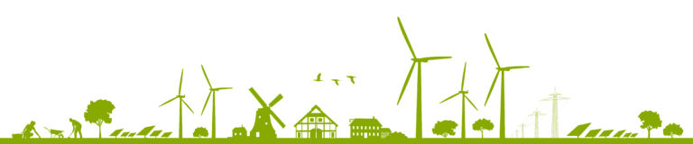 Silhouette Erneuerbare Energien