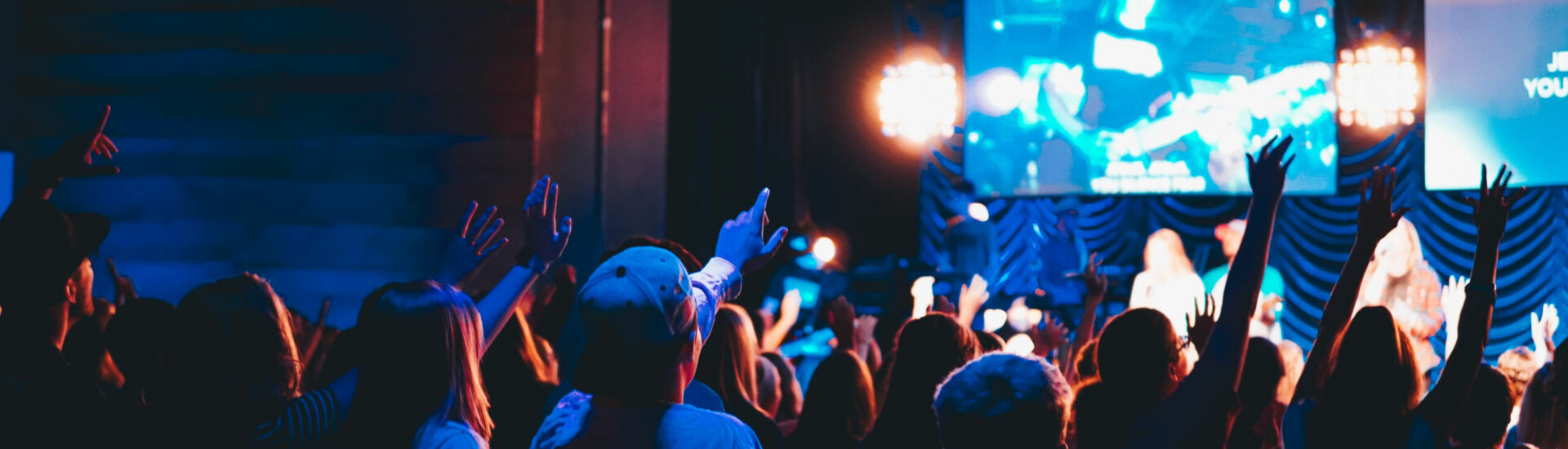 crowd of people at worship concert