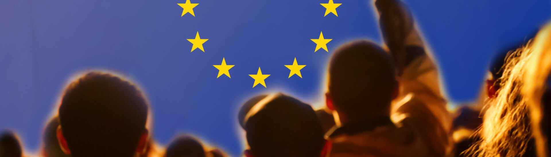 Georgia European Union flag. Conflict war over border. Fire, fla