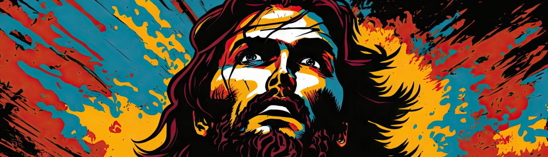 Jesus Christ in Pop Art Style – Full HD 8K Image – Generative AI