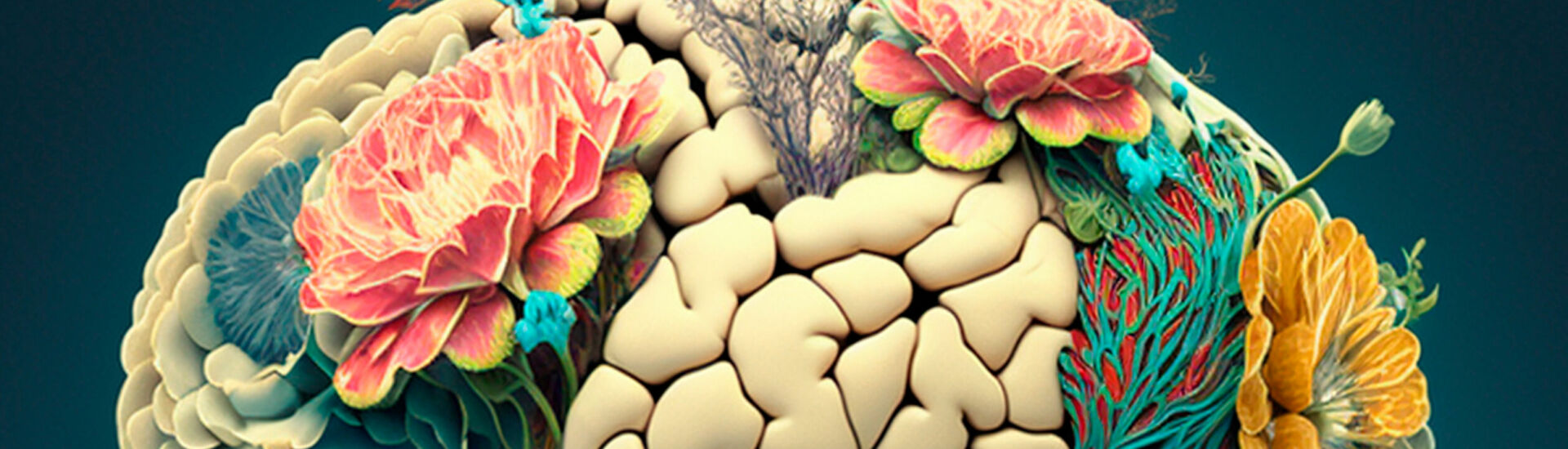 brain splash of colors. Generate AI,