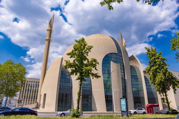 Central Mosque in Cologne – CITY OF COLOGNE, GERMANY – JUNE 25, 2021