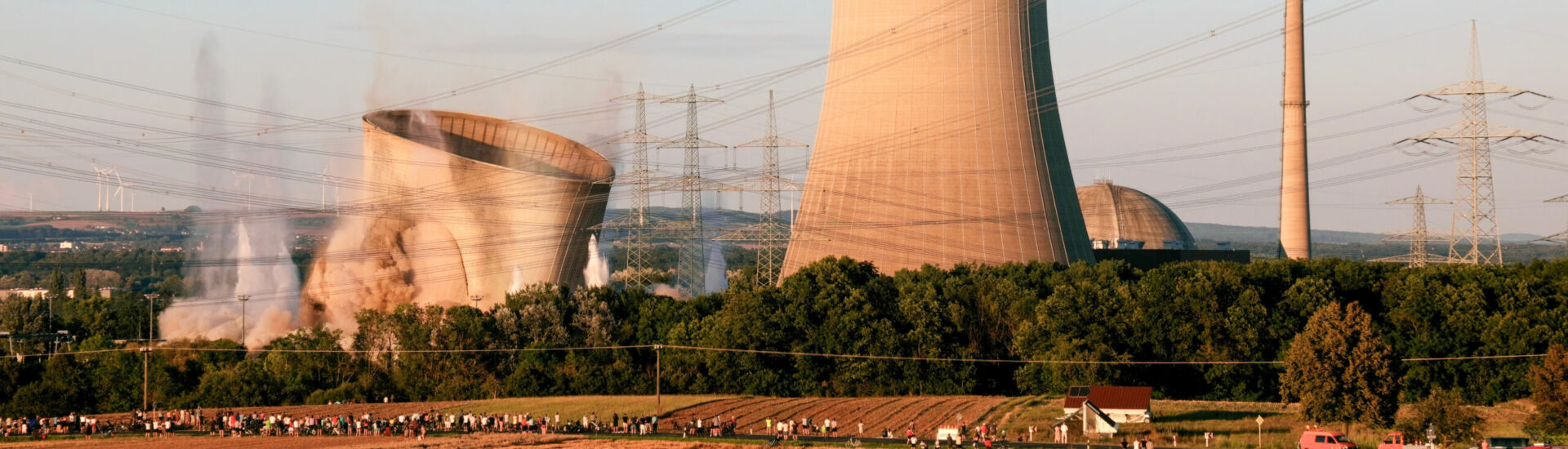 Sprengung der Kühltürme des AKW Grafenrheinfeld, 16.08.2024