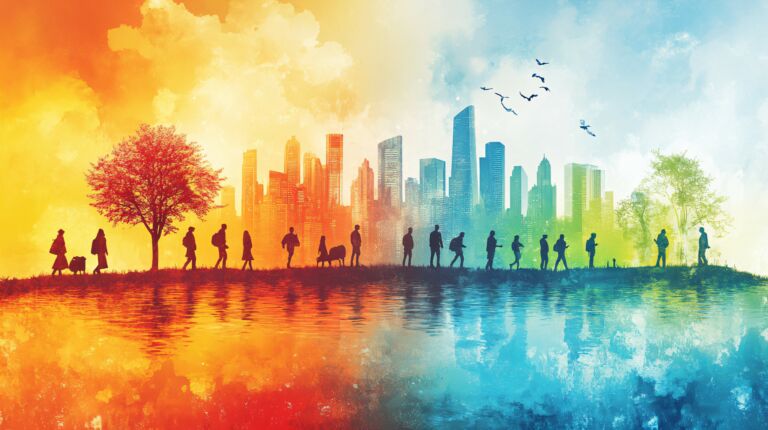 A debate on how climate policies affect migration patterns, emphasizing the role of international agreements in addressing migration. Concept of climate policy and migration.