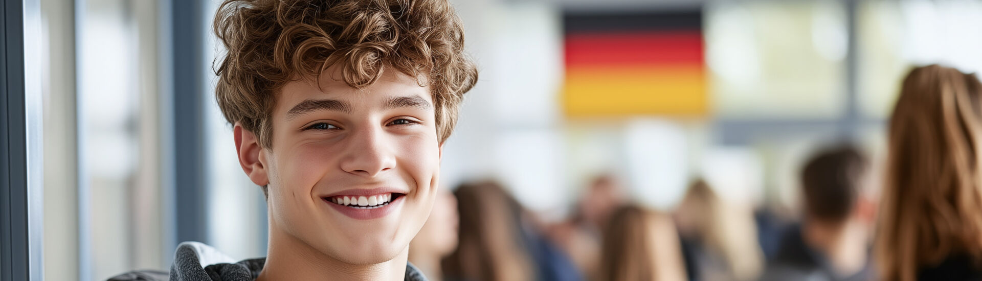 Wahlhelfer und Wähler im Wahllokal während der Bundestagswahl in Deutschland