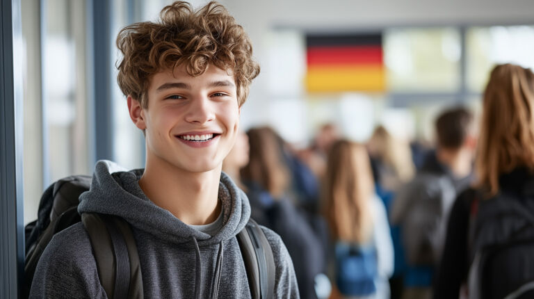 Wahlhelfer und Wähler im Wahllokal während der Bundestagswahl in Deutschland