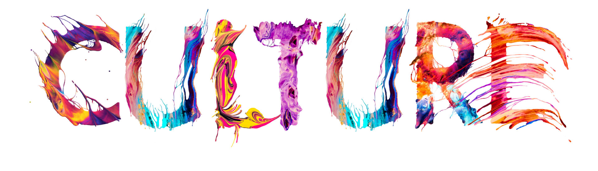 Culture banner with colorful brush strokes
