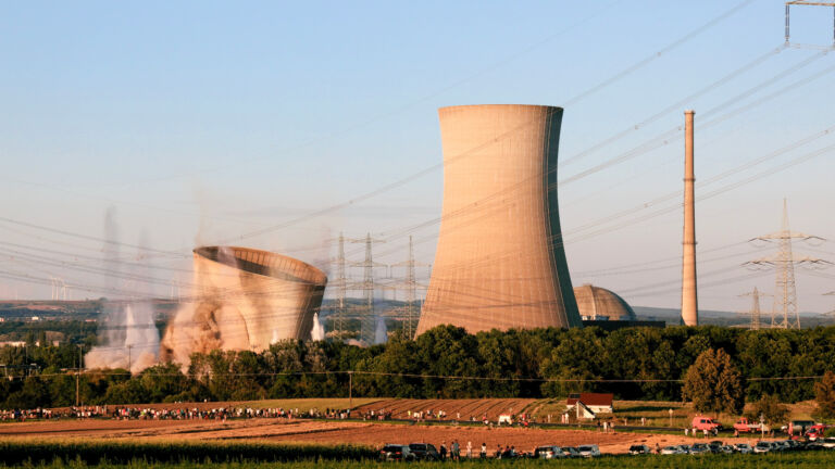 Sprengung der Kühltürme des AKW Grafenrheinfeld, 16.08.2024